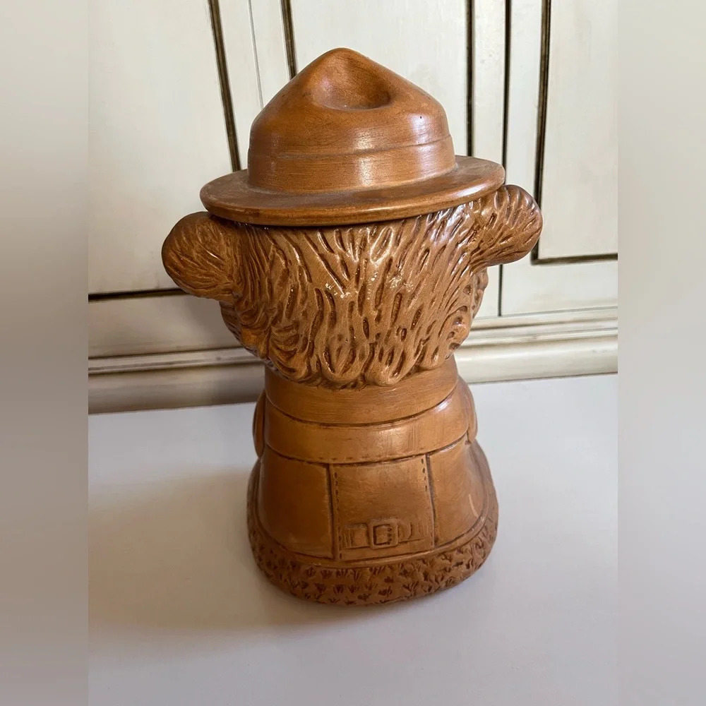 Vintage 1960s Twin Winton Smokey The Bear Cookie Jar Canister Forest Ranger